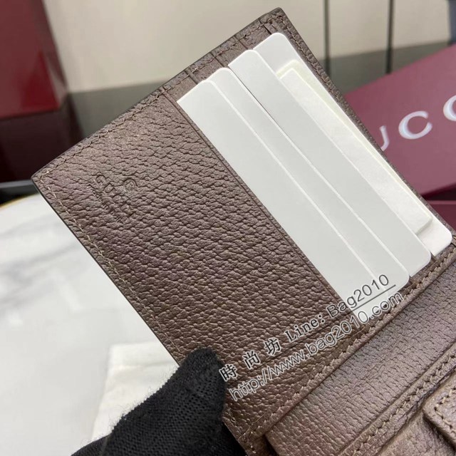 Gucci專櫃古馳2025早秋系列最新款花卉印花男款短夾錢包 jh2689型號：841146